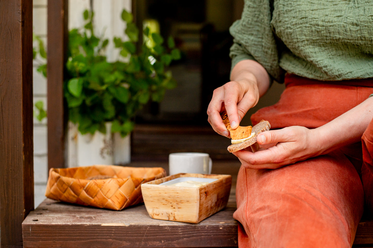 Silver birch wood butter knife